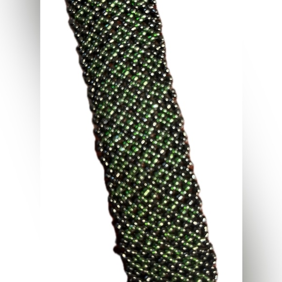 Beautiful beaded belt black and green beads floating belt loop bought in Mexico - Picture 5 of 6